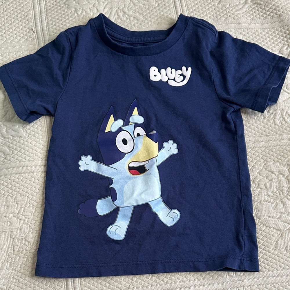 Bluey Kids Short Sleeve T-Shirt - Navy